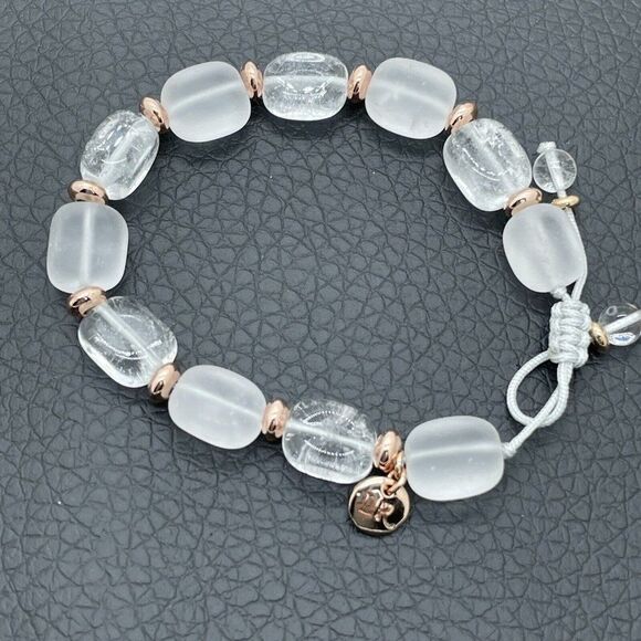 QVC Lola Rose Islington Clear Rock Crystal Necklace & Bracelet Set Adjustable - Picture 5 of 10